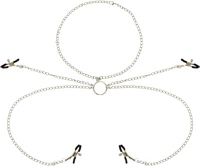 OHMAMA FETISH 4 NIPPLE CLAMPS WITH CHAIN NECKLACE
