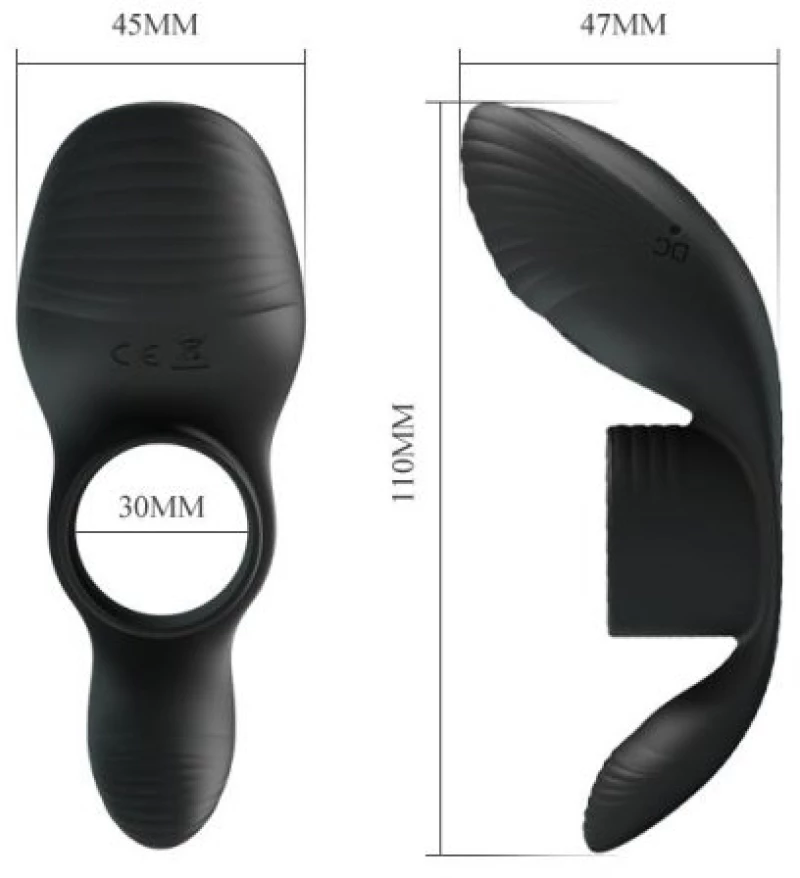 Vibrating Penis Ring USB Silicone