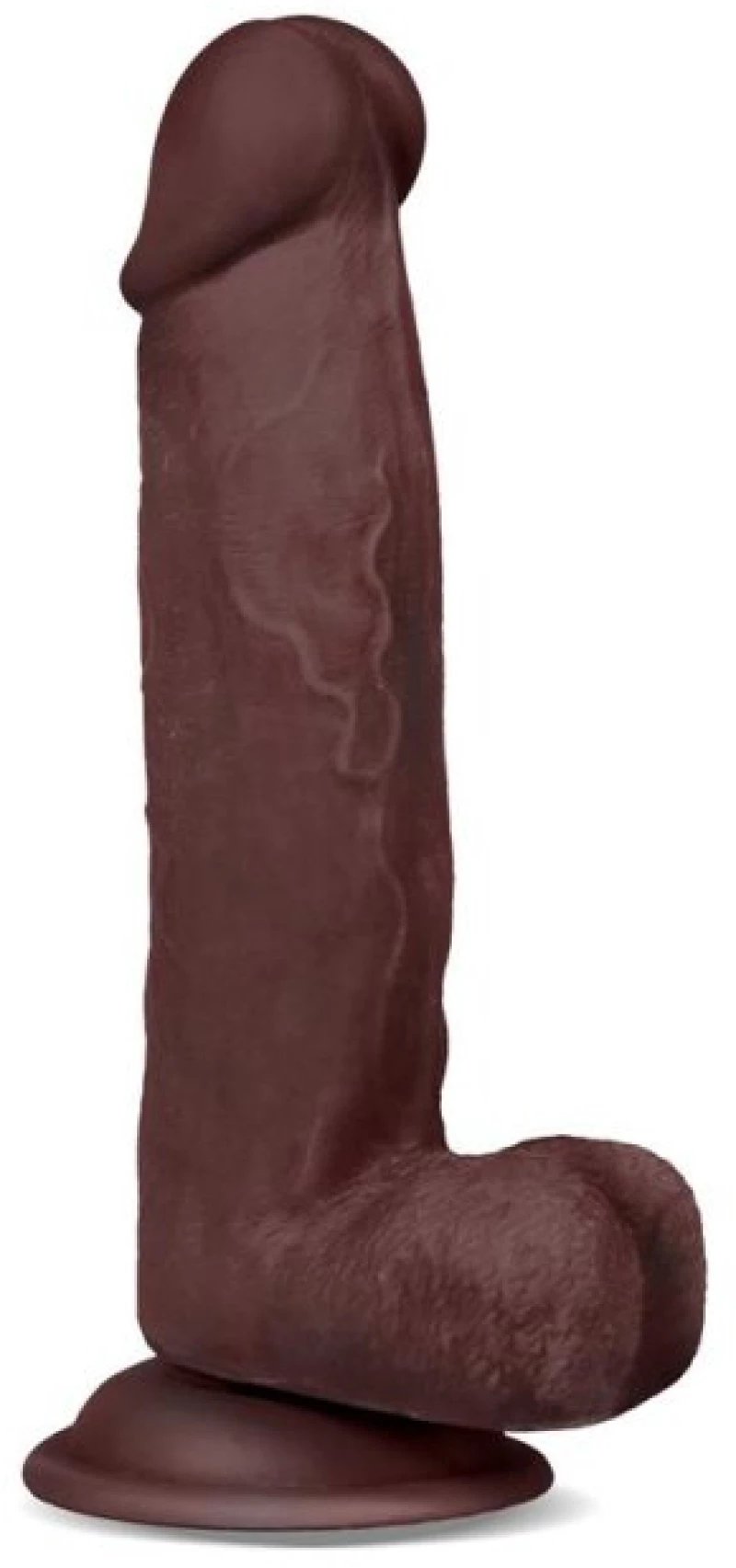 Ομοίωμα πέους Slidy Realistic Dildo Dual Layer Retractable and Adjustable 8 brown
