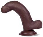 Ομοίωμα πέους Slidy Realistic Dildo Dual Layer Retractable and Adjustable 8 brown