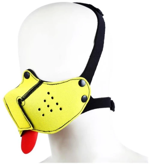 Neoprene Puppy Face Mask Yellow
