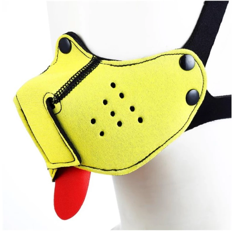 Neoprene Puppy Face Mask Yellow