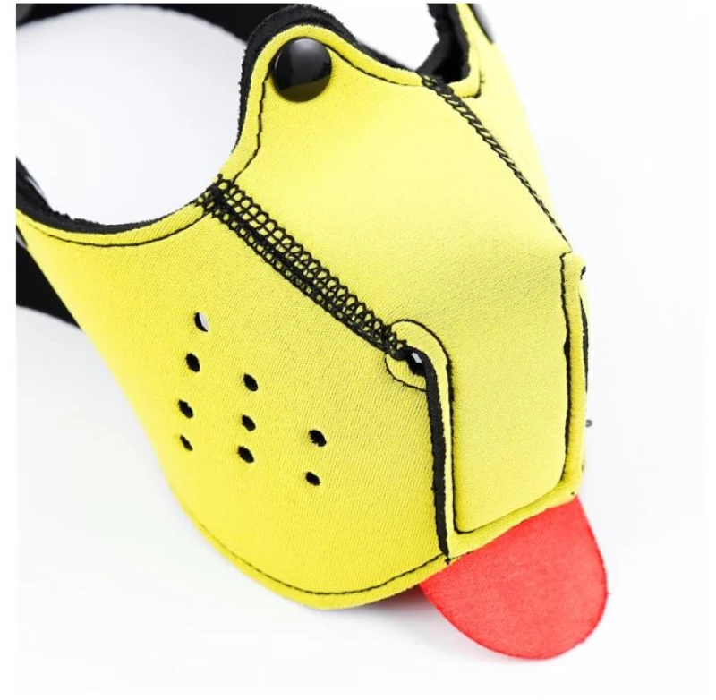 Neoprene Puppy Face Mask Yellow