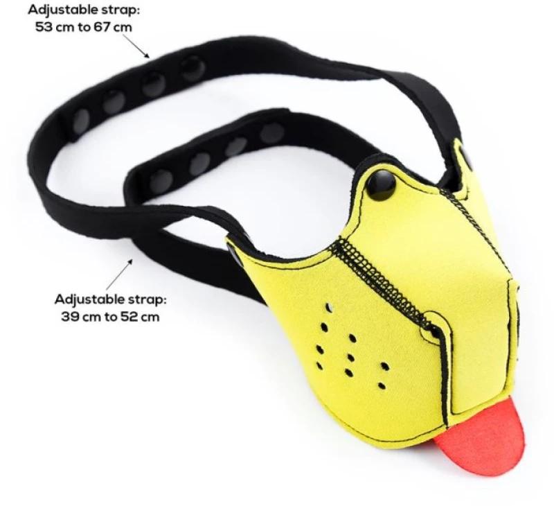 Neoprene Puppy Face Mask Yellow