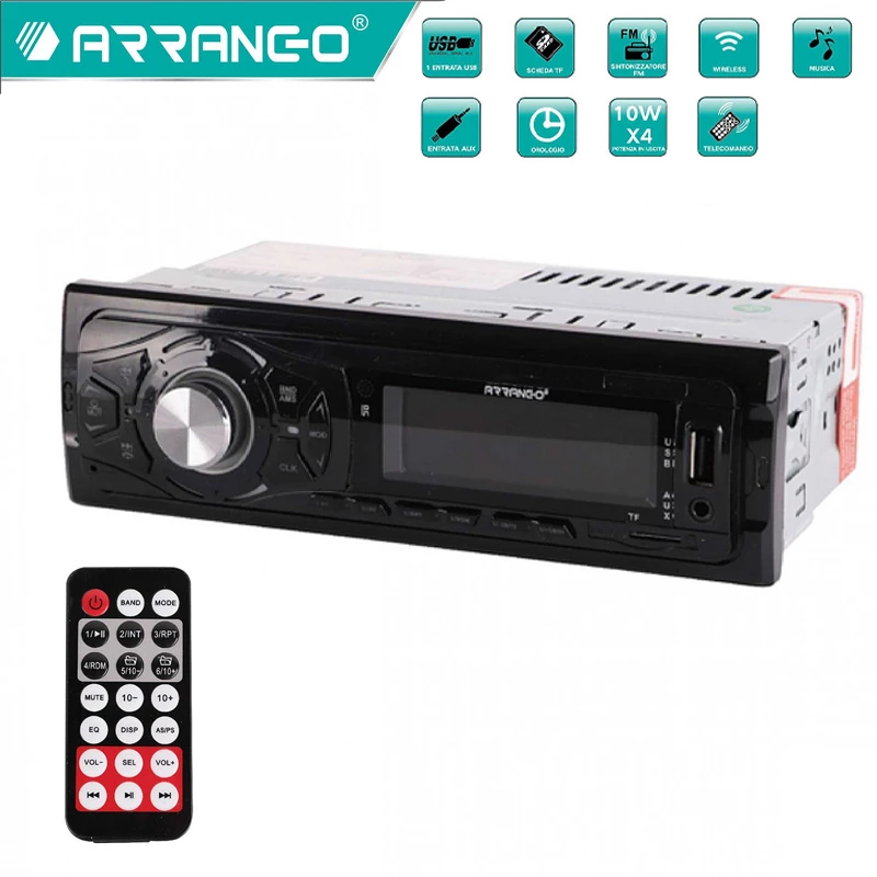 ARRANGO MP3 Player Αυτοκινήτου 4x10W με Χειριστήριο - Ραδιόφωνο - Bluetooth & Εισόδους USB - SD - AUX