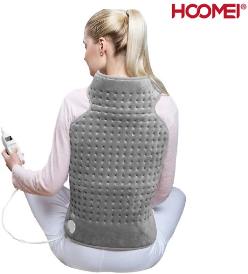 Hoomei Ηλεκτρική Θερμοφόρα Πλάτης 100W Fleece με 9 Ρυθμίσεις Θερμότητας & Προστασία Υπερθέρμανσης 42x63cm HM-8770G