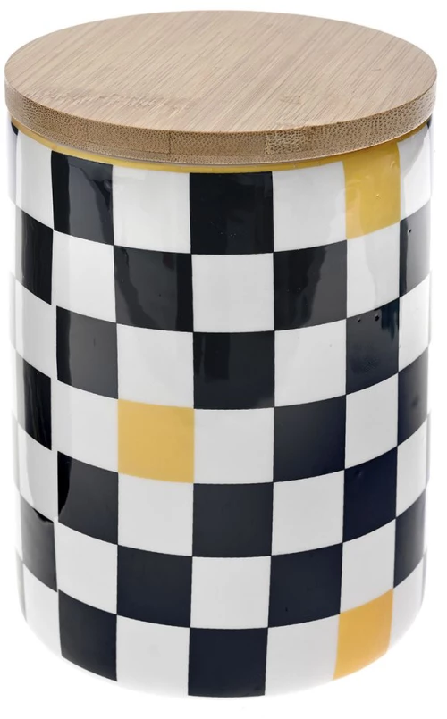 Κεραμικό Δοχείο Μαύρο/Άσπρο 10x10x14cm  -  28977855