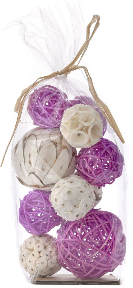 Μπάλες Σόλα Ρατάν Μωβ/Φυσικό x10 - 28970892