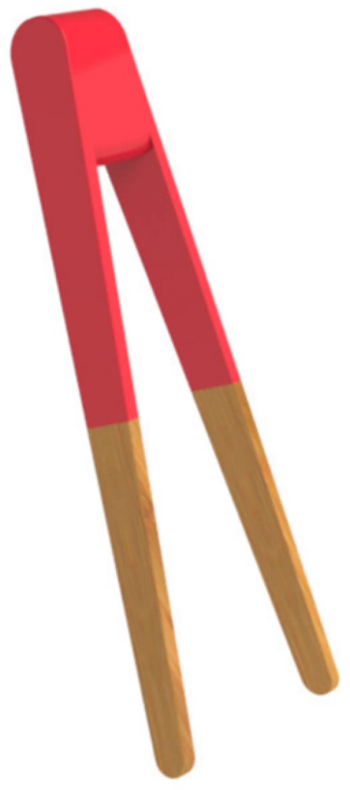 Bamboo Sushi Tongs - Red
