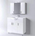 Σετ Έπιπλο Μπάνιου SIENA Λευκό 100 9SSI100GL0W Πάγκο 96x34x83cm