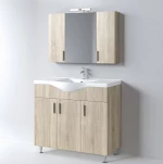 Σετ Επίπλου Mπάνιου SIENA Δρυς 100 9SSI100SN0W Πάγκο 96x34x83cm