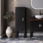 Στήλη LONDON Μαύρη MDF 18mm Λάκα 40 3CLON040BLM 40x35.5x140