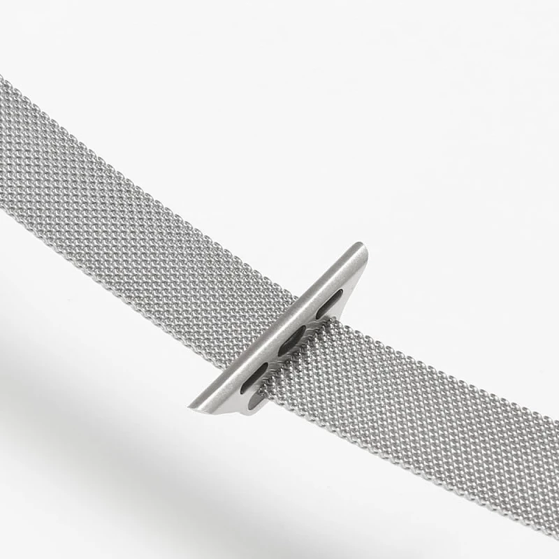 Techsuit - Watchband (W034) - Apple Watch 1 / 2 / 3 / 4 / 5 / 6 / 7 / 8 / SE (38mm / 40 mm / 41 mm) - Silver
