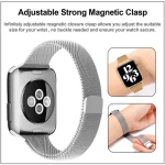 Techsuit - Watchband (W034) - Apple Watch 1 / 2 / 3 / 4 / 5 / 6 / 7 / 8 / SE (38mm / 40 mm / 41 mm) - Silver