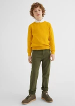 Mayoral Παντελόνι Λοξότσεπο Regular Fit ECOFRIENDS Soft, Χακί