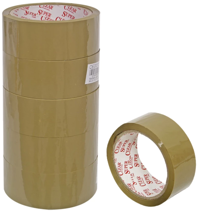 ΤΑΙΝΙΑ ΣΥΣΚΕΥΑΣΙΑΣ 48mm ΚΑΦΕ-ΔΙΑΦΑΝΗ 48mmx66m Justnote 3987 - Καφέ