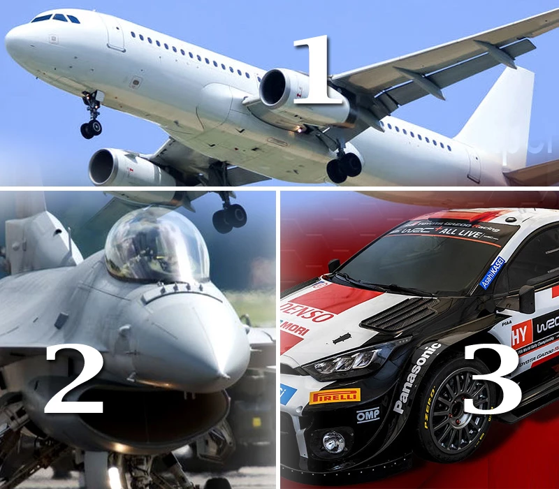 3 εμπειρίες για 2 άτομα: 30' Airbus320 +30' F16 +15' WRC