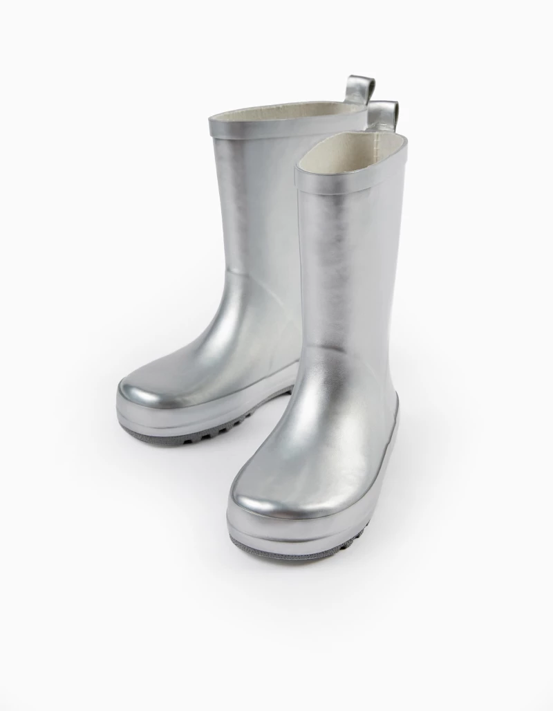 Γαλότσες "Silver" ασημί (Γκρι μελανζέ)