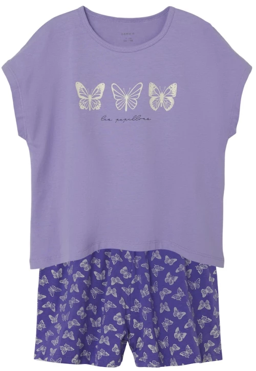 Πυτζάμα "Butterflies" λιλά (Λιλά)