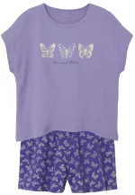 Πυτζάμα "Butterflies" λιλά (Λιλά)