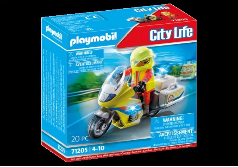 Διασώστης Με Μοτοσικλέτα 71205 Playmobil