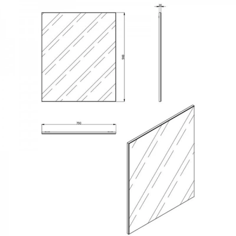 Καθρέφτης Beny Og 79x2x95εκ