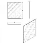 Καθρέφτης Beny Og 79x2x95εκ