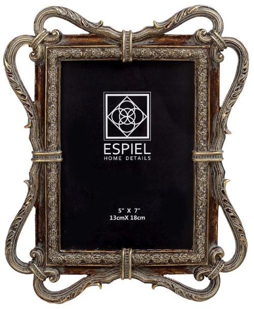 Κορνίζα Χρυσή Αντικέ Polyresin 10x15εκ Espiel