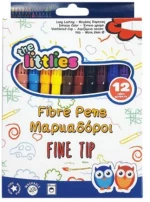 Μαρκαδόροι Ζωγραφικής Λεπτοί 12 Χρώματα The Littlies