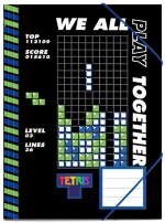 Φάκελος Λάστιχο Χαρτόνι25x35 Tetris