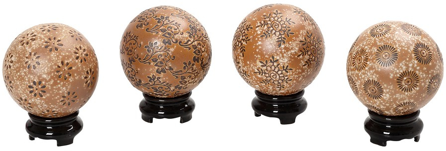 Σφαίρα Πορσελάνινη Μπεζ 6x6x6 Εκ