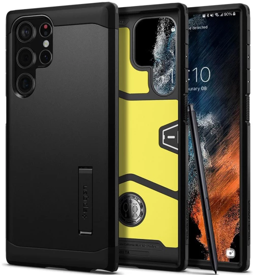 Θήκη Spigen Tough Armor Black - Samsung Galaxy S22 Ultra 5G (ACS03923)