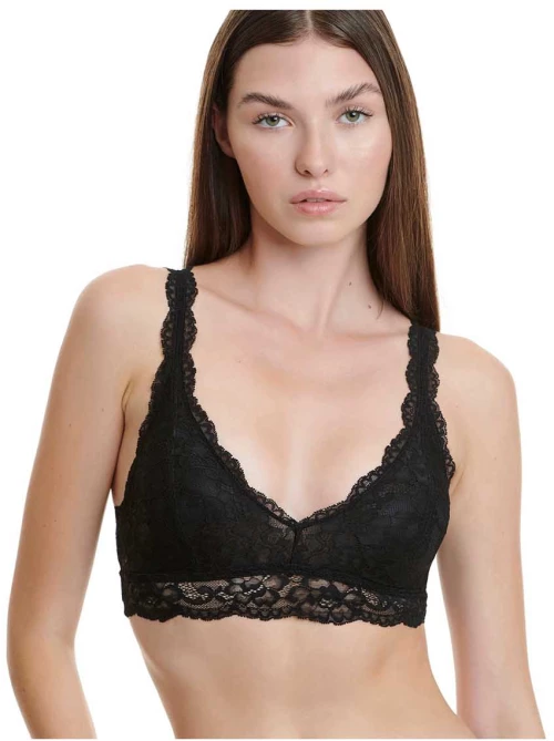 ΓΥΝΑΙΚΕΙΟ ΣΟΥΤΙΕΝ BRALETTE ΜΕ ΔΑΝΤΕΛΑ W22 WALK W2240-02 - ΜΑΥΡΟ