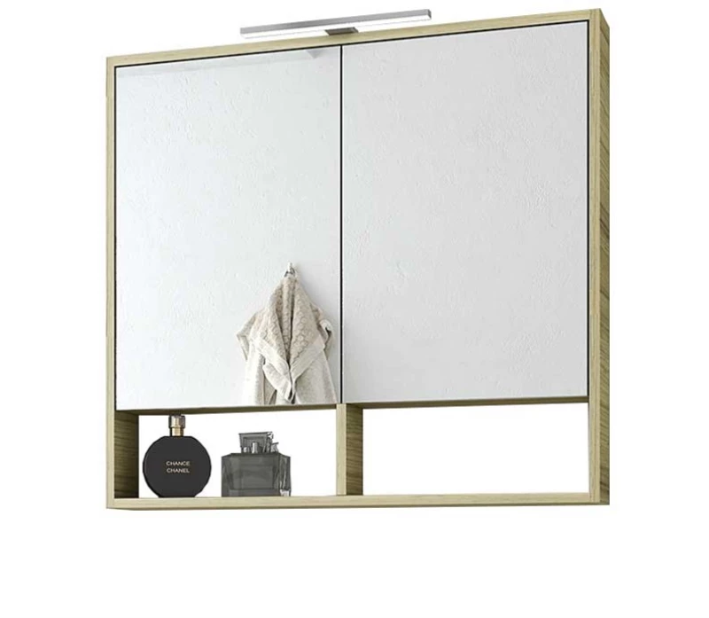 Instinct Natural Oak 80 - Καθρέπτης Με Ντουλάπι (78x14x70)