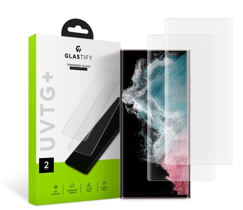 HARTOWANE GLASTIFY UVTG+ 2-PACK Τζαμάκι για GALAXY S22 ULTRA