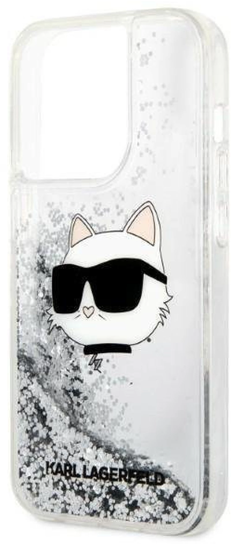 Karl Lagerfeld KLHCP14XLNHCS θήκη για iPhone 14 Pro Max 6.7" silver/silver hardcase Glitter Choupette Head*