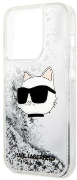 Karl Lagerfeld KLHCP14XLNHCS θήκη για iPhone 14 Pro Max 6.7" silver/silver hardcase Glitter Choupette Head*