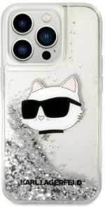 Karl Lagerfeld KLHCP14XLNHCS θήκη για iPhone 14 Pro Max 6.7" silver/silver hardcase Glitter Choupette Head*