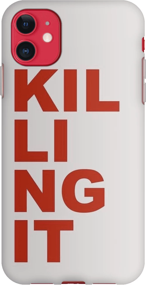 Glossy killing it Custom Silicone case Θήκη για iPhone 11 red