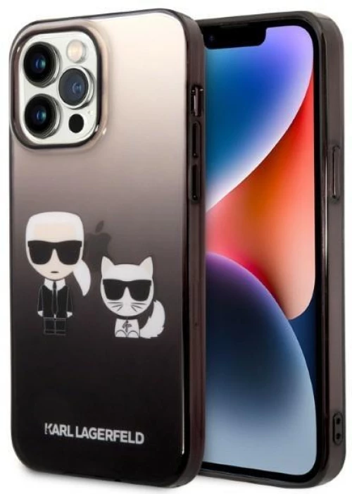 Karl Lagerfeld KLHCP14XTGKCK Θήκη για iPhone 14 Pro Max 6,7 "hardcase black / black Gradient Ikonik Karl & Choupette*