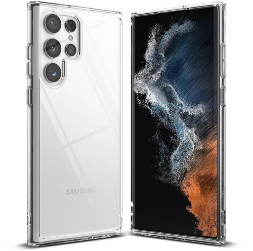 Ringke Fusion TPU case with frame θήκη για Samsung Galaxy S22 Ultra transparent