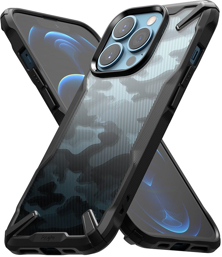 Ringke Fusion X Design durable PC Case with TPU Bumper Θήκη για iPhone 13 Pro camo black *