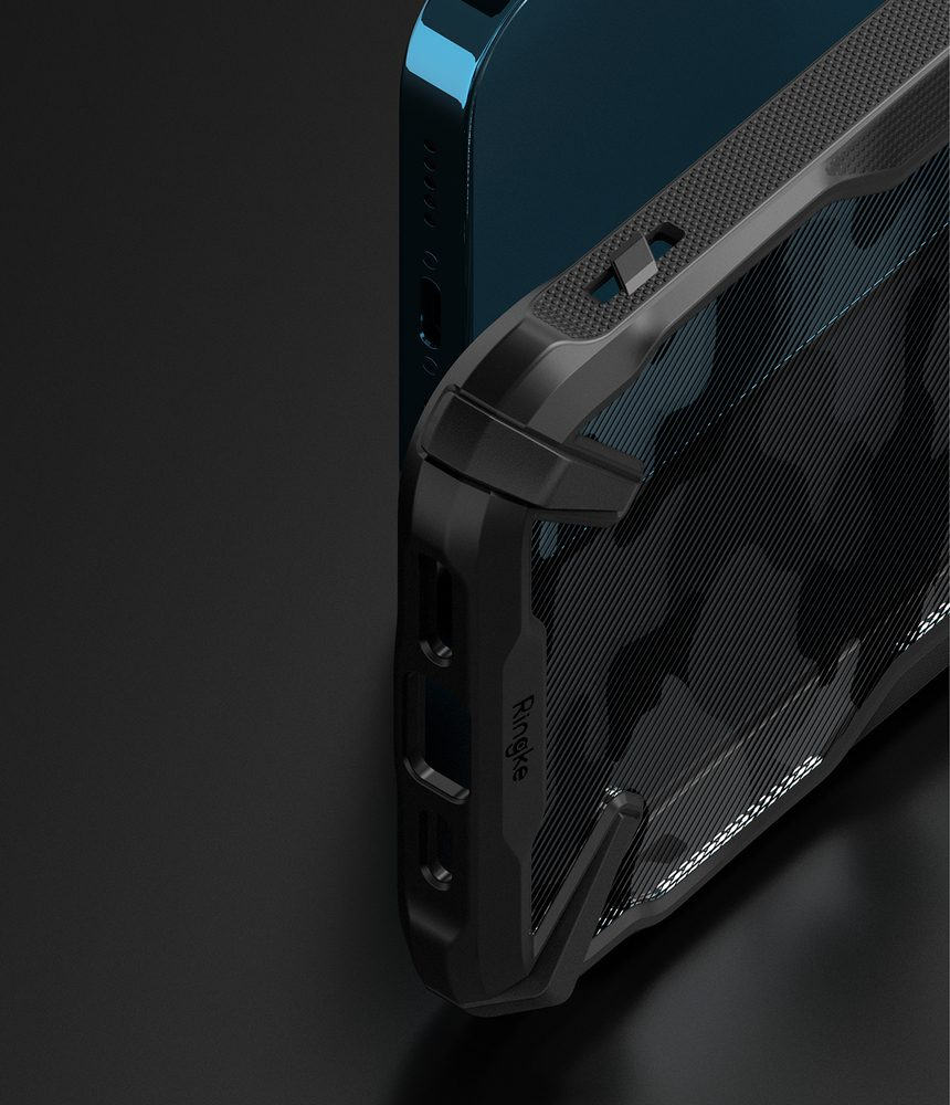 Ringke Fusion X Design durable PC Case with TPU Bumper Θήκη για iPhone 13 Pro camo black *