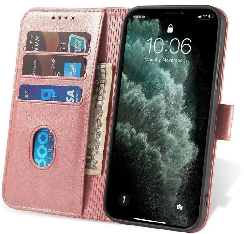 Magnet Case elegant bookcase type case with kickstand Θήκη για Xiaomi Poco M3 / Xiaomi Redmi 9T pink*