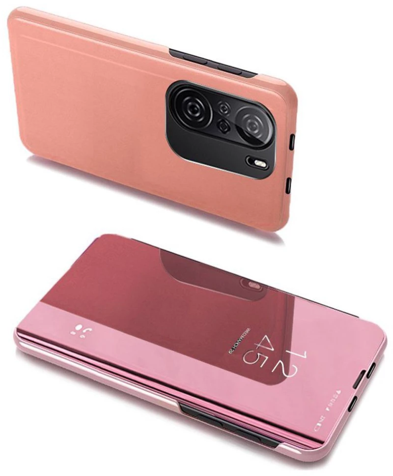 Clear View Case cover Θήκη για Xiaomi Redmi Poco F3/MI 11i pink