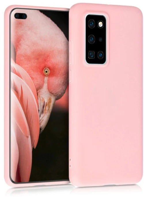 kwmobile Silicone TPU Case Θήκη για Huawei P40 Pro Rose Gold Matte