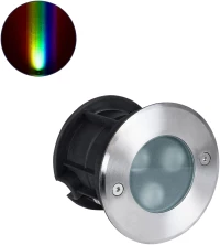 GloboStar® UNDERWATER-GUNE 90406 Υποβρύχιο Χωνευτό Φωτιστικό Σποτ Ειδικό για Σιντριβάνια LED 12W 1020lm 60° DC 24V Αδιάβροχο IP68 Φ10 x Υ7.5cm RGBW DMX512 - Ανοξείδωτο Ατσάλι - 3 Years Warranty