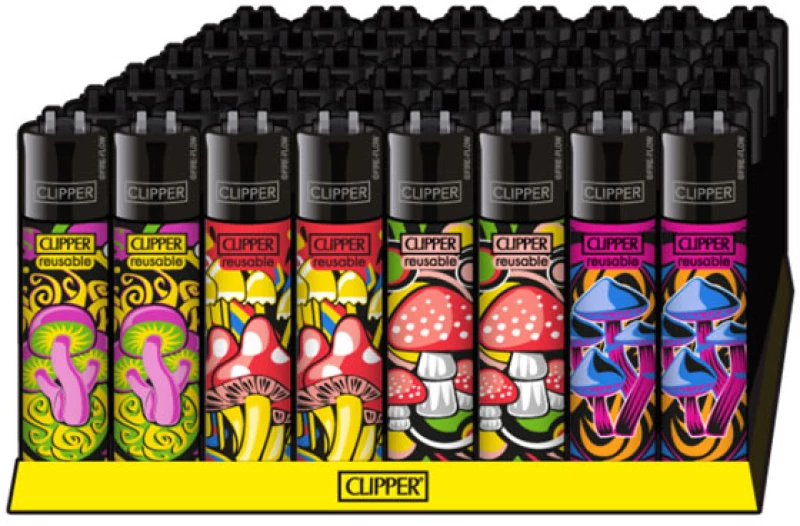 Clipper Αναπτήρας Μεγάλος - Happy Mushrooms
