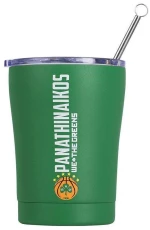 Estia Coffee Mug Panathinaikos BC Ποτήρι Θερμός με Καλαμάκι 350ml