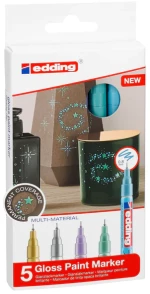 Μαρκαδόροι λαδιού Edding 780 Paint Marker Metallic 780 0.8mm σετ 5τμχ